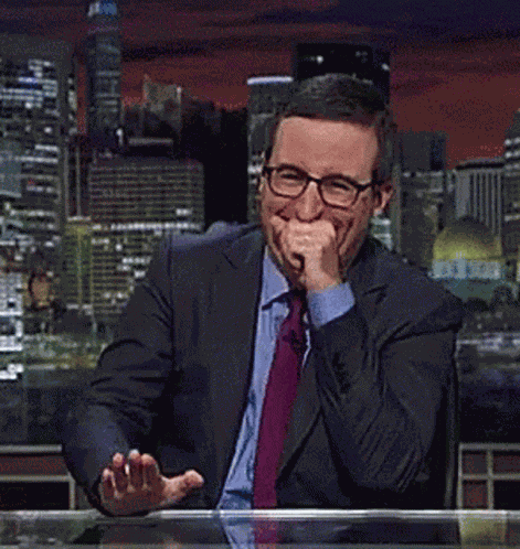 Last Week Tonight With John Oliver Laughing GIF