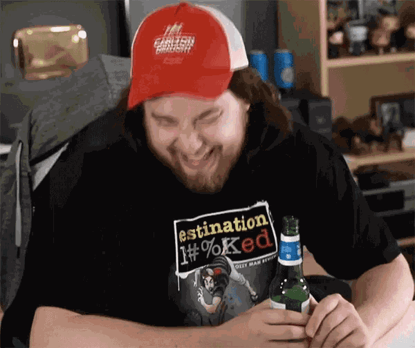 Laughing Drinking GIF