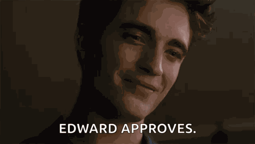 Laughing Edward Cullen GIF