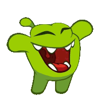 Laughing Om Nom Sticker
