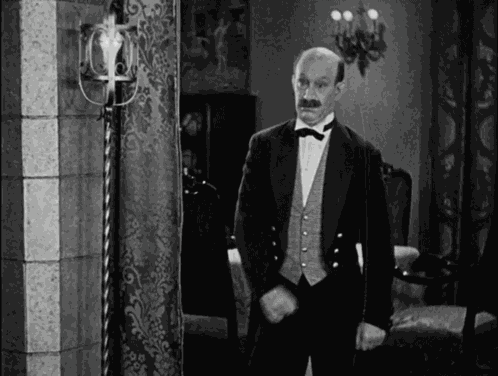 Laurel And Hardy Black And White GIF