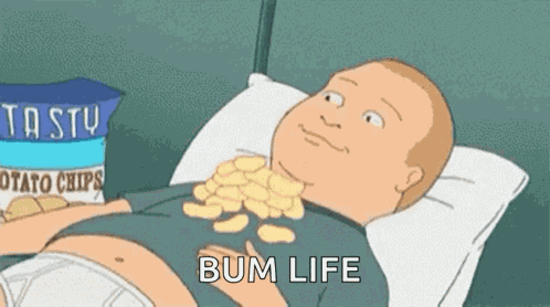 Lazy Day Eating GIF