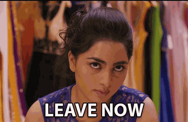 Leave Now Go Away GIF