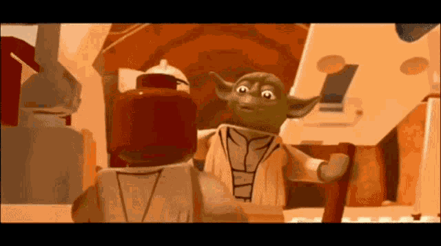 Lego Star Wars Yoda GIF