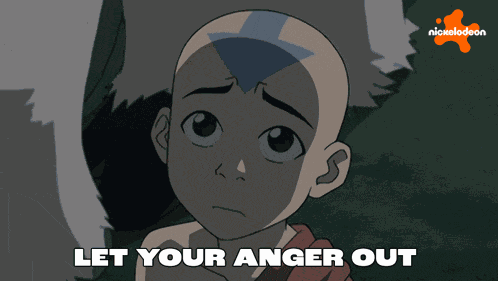 Let Your Anger Out Aang GIF