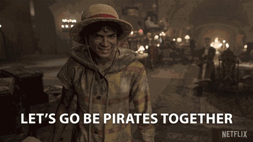 Let'S Go Be Pirates Together Monkey D Luffy GIF