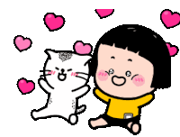 Line Sticker Hearts Sticker