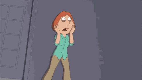 Lois Against The Wall Lois Family Guy Scared GIF