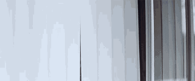 Looking Out The Window Open Blinds GIF