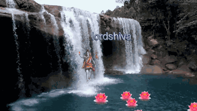 Lord Shiva Waterfall GIF