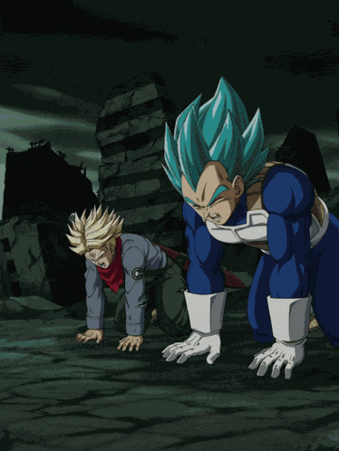 Lr Int Super Saiyan God Ss Vegeta And Super Saiyan Trunks Power Of Pride And Hope GIF