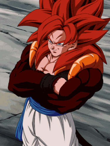 Lr Super Saiyan 4 Goku And Super Saiyan 4 Vegeta Saiyan Warriors With Ultimate Power GIF
