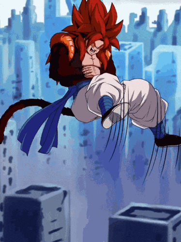 Lr Super Saiyan 4 Goku And Super Saiyan 4 Vegeta Saiyan Warriors With Ultimate Power GIF