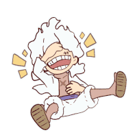 Luffy Gear 5 Laughing Sticker Sticker