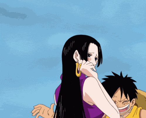 Luffy Hugs Hancock Luffy X Boa Hancock One Piece GIF