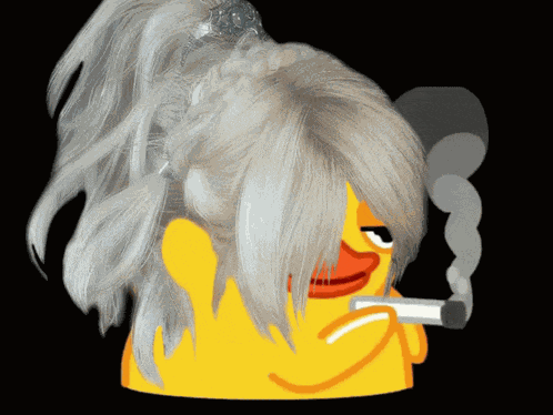 Lunafreya Nox Fleuret Smocking Duck GIF