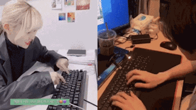 Lunarsolar Txt Yuuri Beomgyu Typing Txtreaction Lusol Lunarsolarreaction GIF