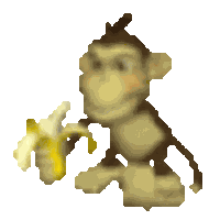 Macaco Comendo Banana Sticker