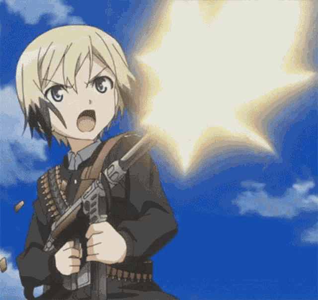 Machine Gun Yoshika GIF
