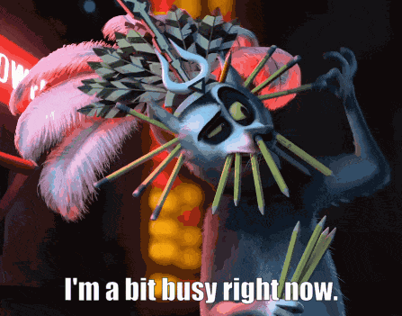 Madagascar 3 I'M A Bit Busy Right Now GIF