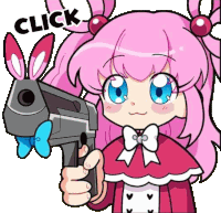 Magical Girl Magical Girl With A Gun Sticker