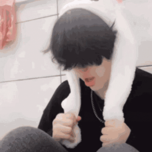 Male Bunny Hat GIF