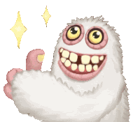 Mammott Holding The Hand Up Sticker