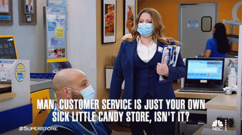 Man Customer Service Is Just Your Own Sick Little Candy Store Isnt It Dina GIF