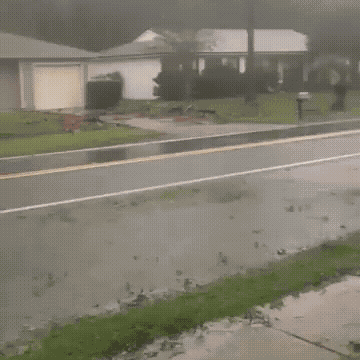 Man In Storm Flag In Storm GIF