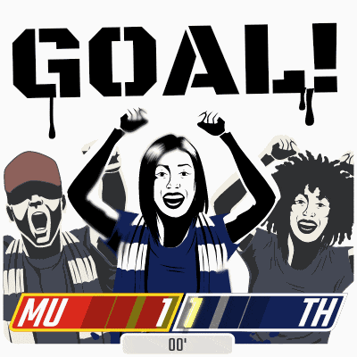 Manchester United F.C. (1) Vs. Tottenham Hotspur F.C. (1) First Half GIF