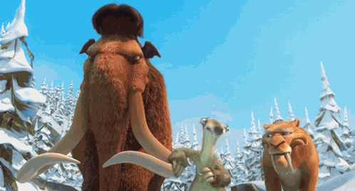 Manny Sid And Diego Ice Age 3 GIF