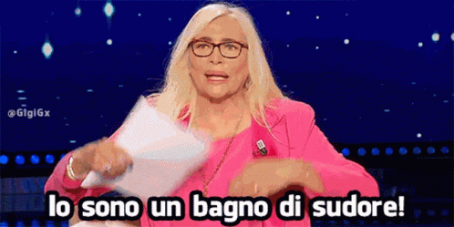 Mara Venier Sudare GIF