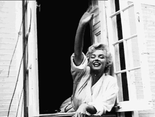 Marilyn Monroe Waving GIF