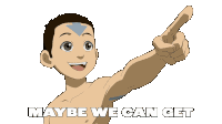 Maybe We Can Get Through There Aang Sticker