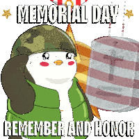 Memorial Day Salute Sticker