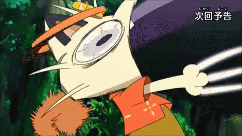 Meowth Punch GIF