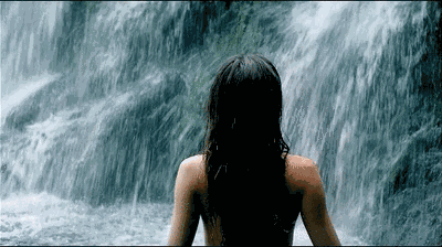Mermaid Black Hair GIF