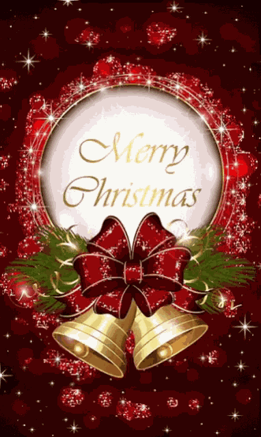 Merry Christmas Bells GIF