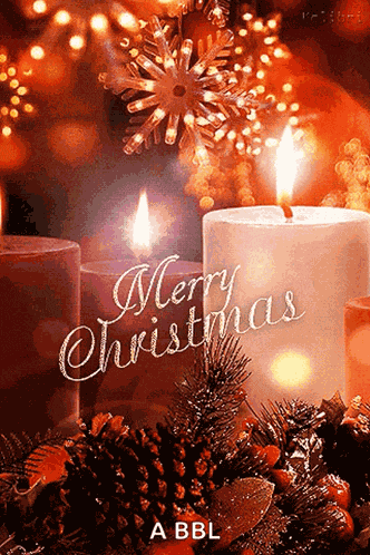 Merry Christmas Candles GIF