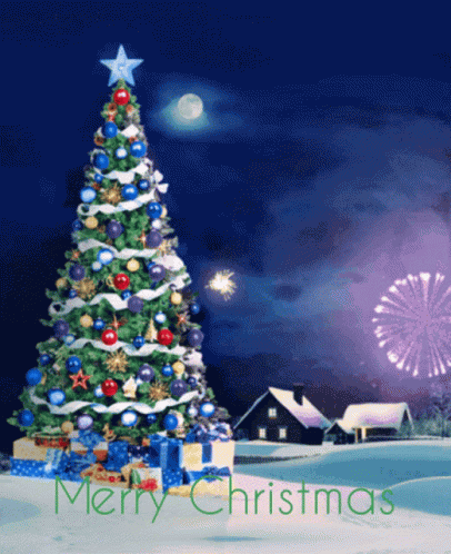 Merry Christmas Christmas Tree GIF