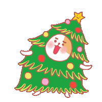 Merry Christmas Christmas Tree Sticker