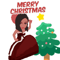Merry Christmas Lignon Sticker