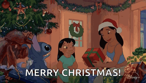 Merry Christmas Lilo & Stitch GIF