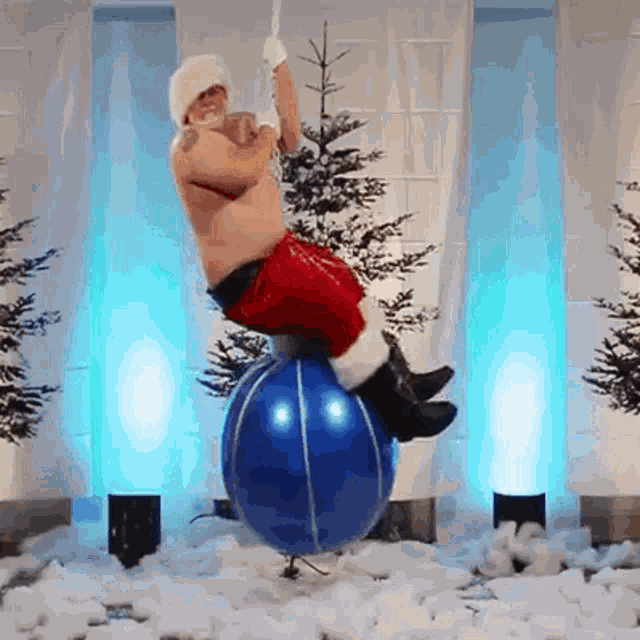 Merry Christmas Wrecking Ball GIF