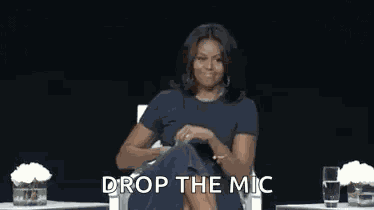 Michele Obama Drop The Mic GIF