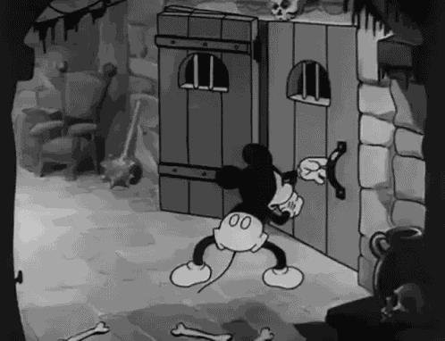 Mickey Mouse Black White GIF