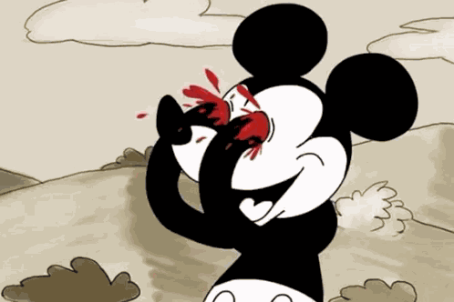 Mickey Mouse Bleeding Eyes GIF