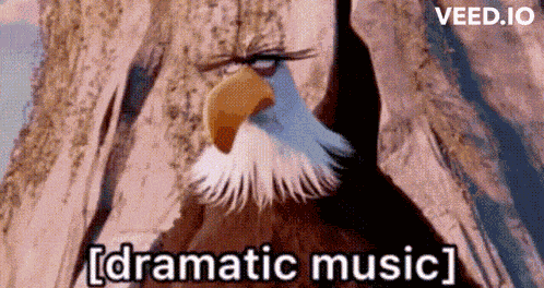 Mighty Eagle Dramatic Music GIF