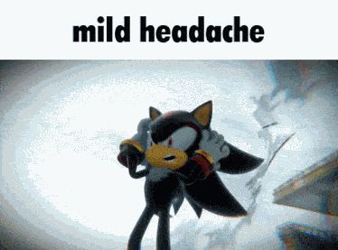 Mild Headache Shadow The Hedgehog GIF