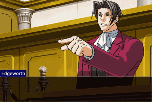 Miles Edgeworth Ace Attorney GIF